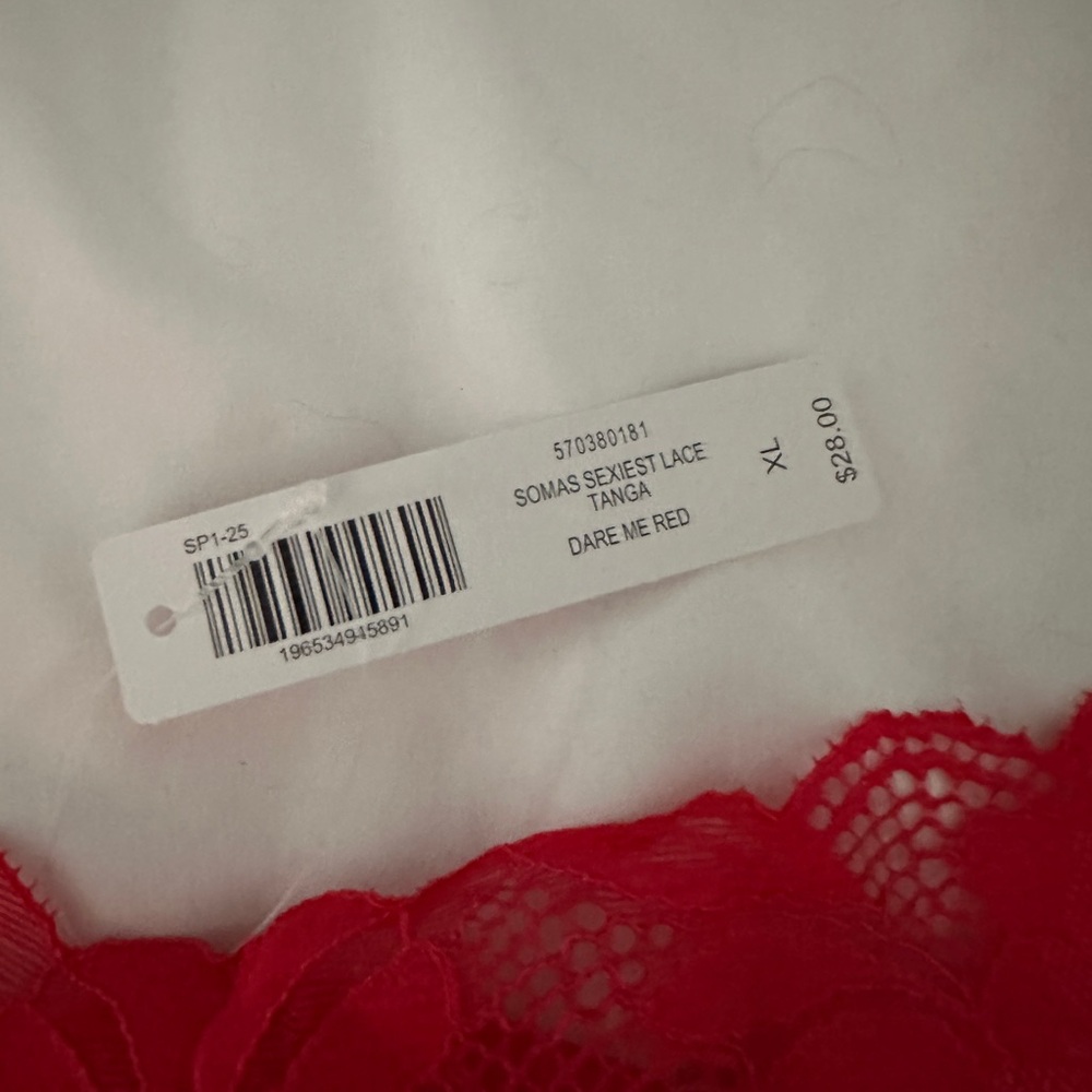 2 pair of SOMA Red Lace Panty